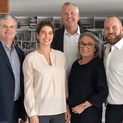 From left to right: Todd Woelfer, Senior Vice President Thor Industries; Carolin Hachenberg, Member of the Supervisory Board EHG; Robert Martin, CEO, Thor Industries;  Gerda Hymer, Christian Hymer, Member of the Supervisory Board EHG. 