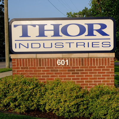 Thor Industries sign. 