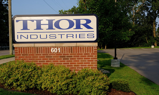 Thor Industries sign. 
