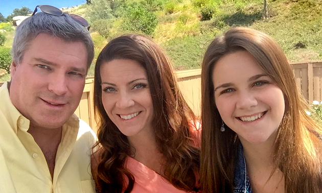 Glyn, Jena and Haley on Easter, 2015.
