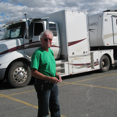 Tom Cragg and his big rig