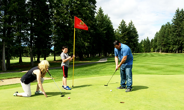 Eric Buckley, Will Buckley and Nicole Lind at Cranbrook Golf Club
