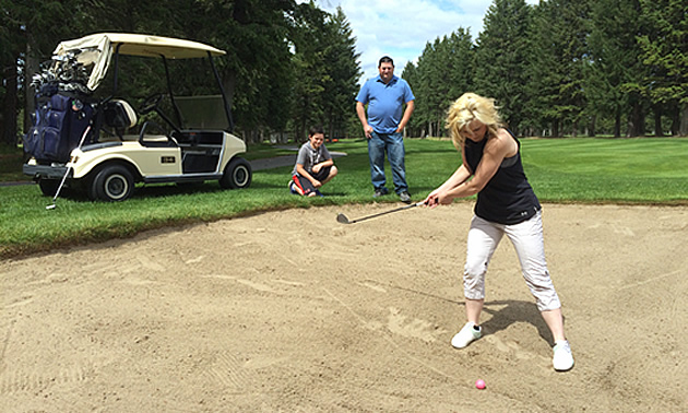Eric Buckley, Will Buckley and Nicole Lind at Cranbrook Golf Club
