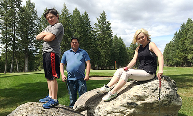 Eric Buckley, Will Buckley and Nicole Lind at Cranbrook Golf Club