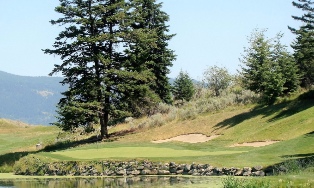 Hole 16 at The Rise Golf Course in Vernon