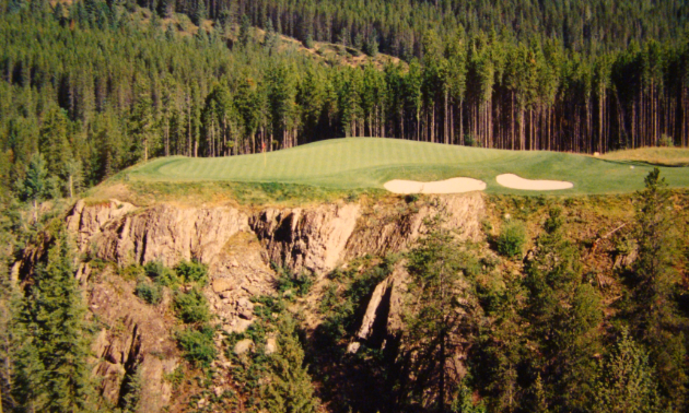 Hole 6 at the Greywolf Golf Course in Invermere 