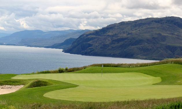 Hole 15 at the Tobiano Golf Course in Kamloops