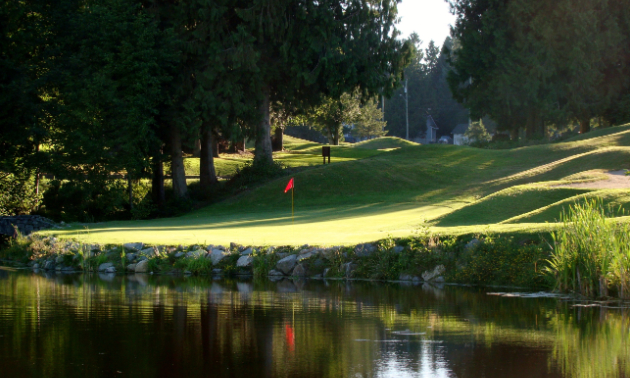 Hole 16 at the Guildford Golf and Country Club in Surrey