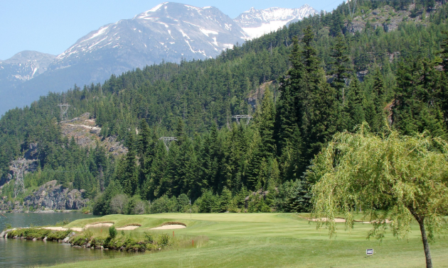 Hole 17 at the Nicklaus North Golf Course in Whistler