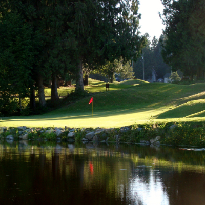 Hole 16 at the Guildford Golf and Country Club in Surrey