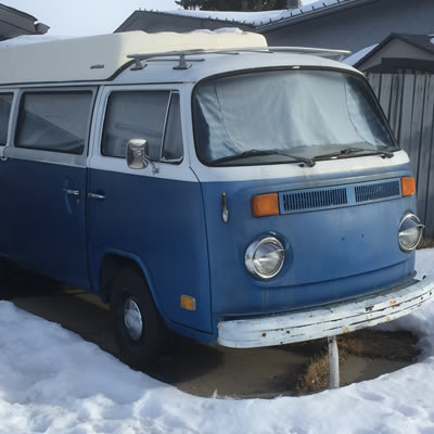 A VW Microbus. 