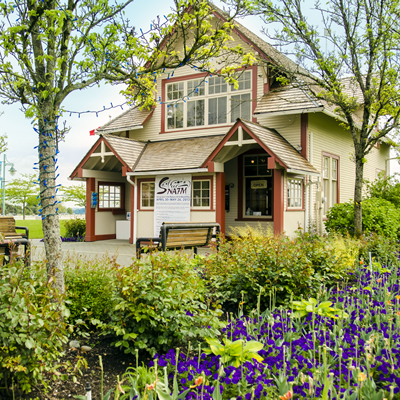 The Ferry Building and Art Gallery on the West Vancouver waterfront is a heritage structure.