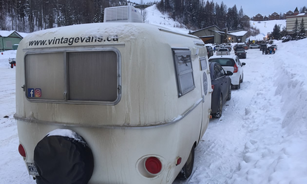 A Boler-style trailer