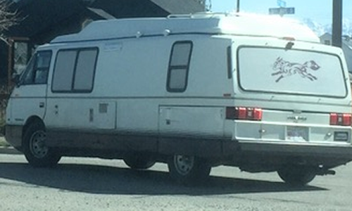 Side view of motorhome. 