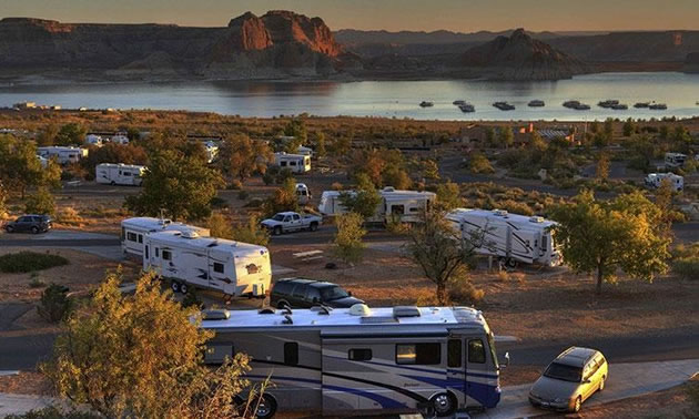 An RV campground in Arizona.