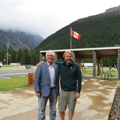 Wayne Stetski (left) at Glacier National Park. 