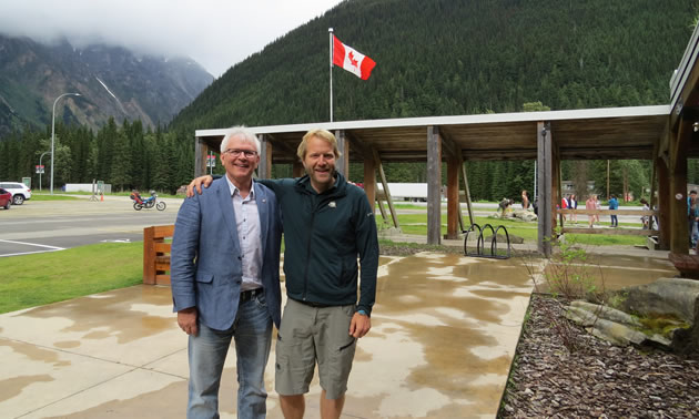 Wayne Stetski (left) at Glacier National Park. 