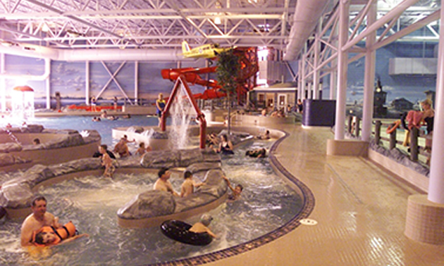 Patrons float in the lazy river at Yorkton's pool complex.