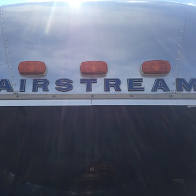 The distinctive Airstream logo. 