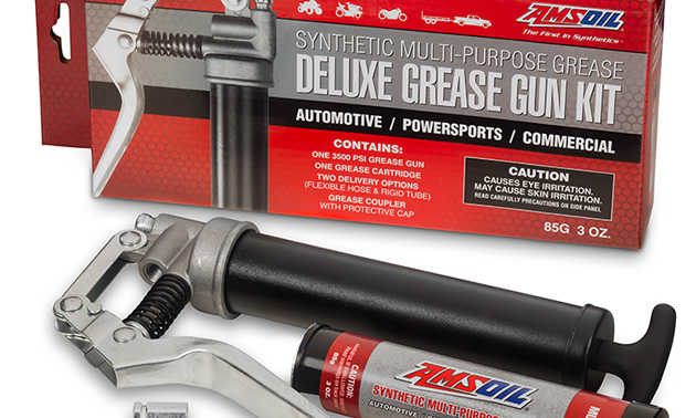 Picture of Amsoil grease gun kit. 