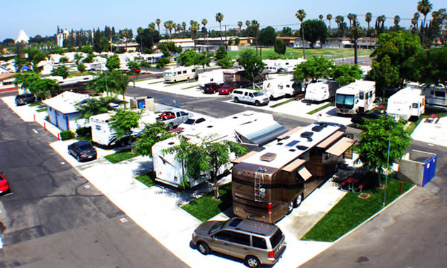 View of the Anaheim RV Park. 