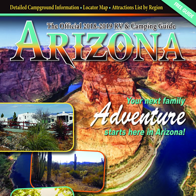 Cover of the Arizona RV and Camping Guide. 