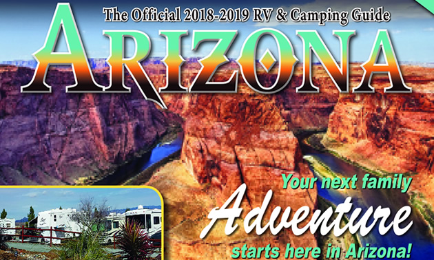 Cover of the Arizona RV and Camping Guide.