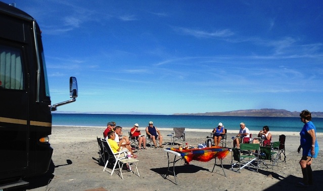 Breakfast at Playa Tecolote.