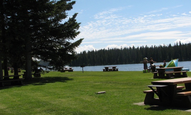 Day use area at the Provincial Park Lac la Jeune, near Kamloops.