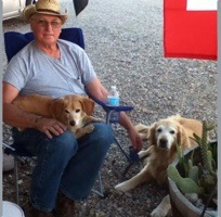 Bill Butler with his 2 dogs. 