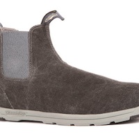 A photo of a grey Blundstone Boot.