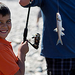 boy with fish