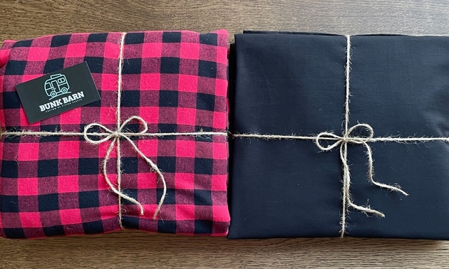 wrapped up fitted sheets by Bunk Barn