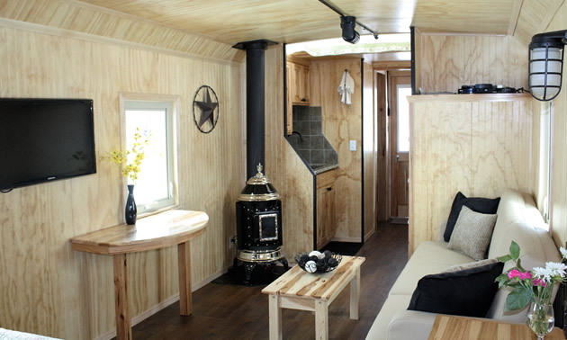 Caboose Cabins—the fun of camping but with hotel amenities! 