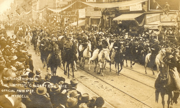 More than double the population of Calgary attended the first Stampede Parade in 1912.