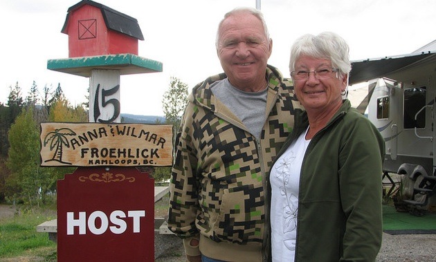 Anna & Wilmar Froehlick, from Kamloops, BC Camp Hosting at Logan Lake.