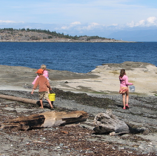 kids on the beach