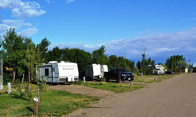 RV in a campsite