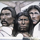 mural of First Nations people