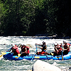 people kayaking in river