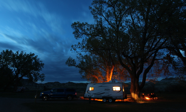 camper at night