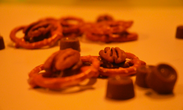 pretzels, candies and pecans