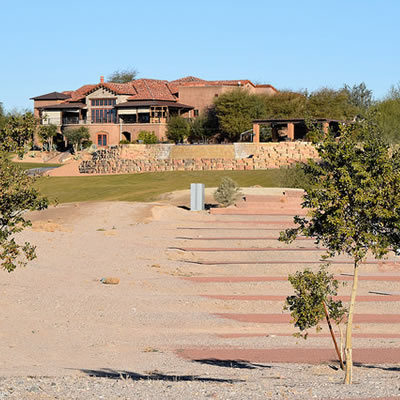 Refuge Golf Course Clubhouse and RV sites on former #4 fairway.