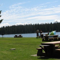 Day use area at the Provincial Park Lac la Jeune, near Kamloops.