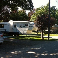 One of the well-shaded sites at Scotties RV Park & Campground in Creston, B.C.