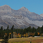 mountain on a sunny day in the Crowsnest Pass, Alberta