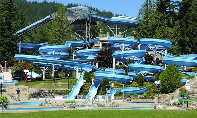 Cultus Lake Water Park attracts many visitors to the area.