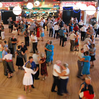 People dancing at Danceland Ballroom in Manitou Beach, SK. 