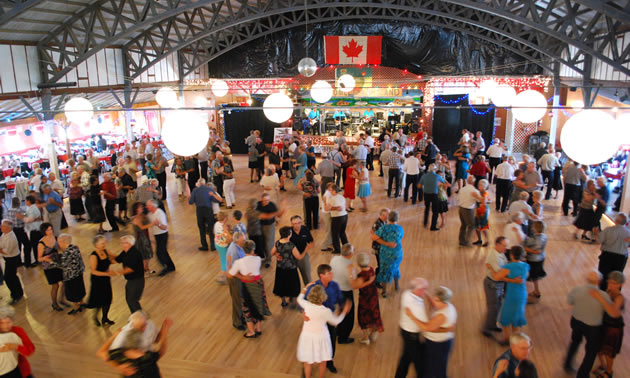 People dancing at Danceland Ballroom in Manitou Beach, SK. 