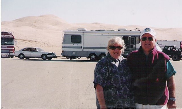Don and Carol McDowall at the Imperial Sand Dunes, Winterhaven, California.